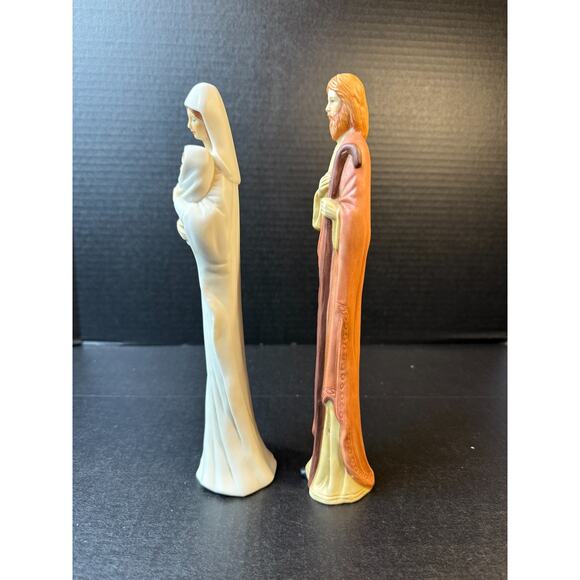 1993 Set of 2 Pencil Slim 10” Porcelain Nativity Figurines Christmas Treasures - Picture 4 of 8